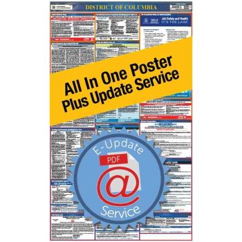 District of Columbia All In One Poster + 2 Year E-Update Service
