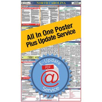 North Carolina All In One Poster + 2 Year E-Update Service
