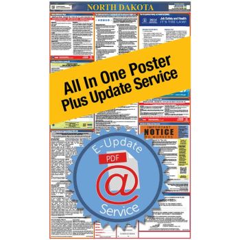 North Dakota All In One Poster + 3 Year E-Update Service