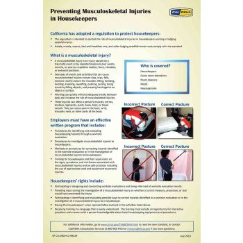 California Preventing Musculoskeletal Injuries in Housekeepers Poster